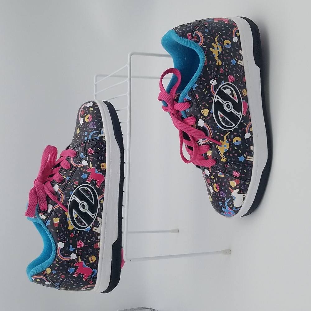 Heelys Kids Sneakers - Black with Pink and Blue Highlights